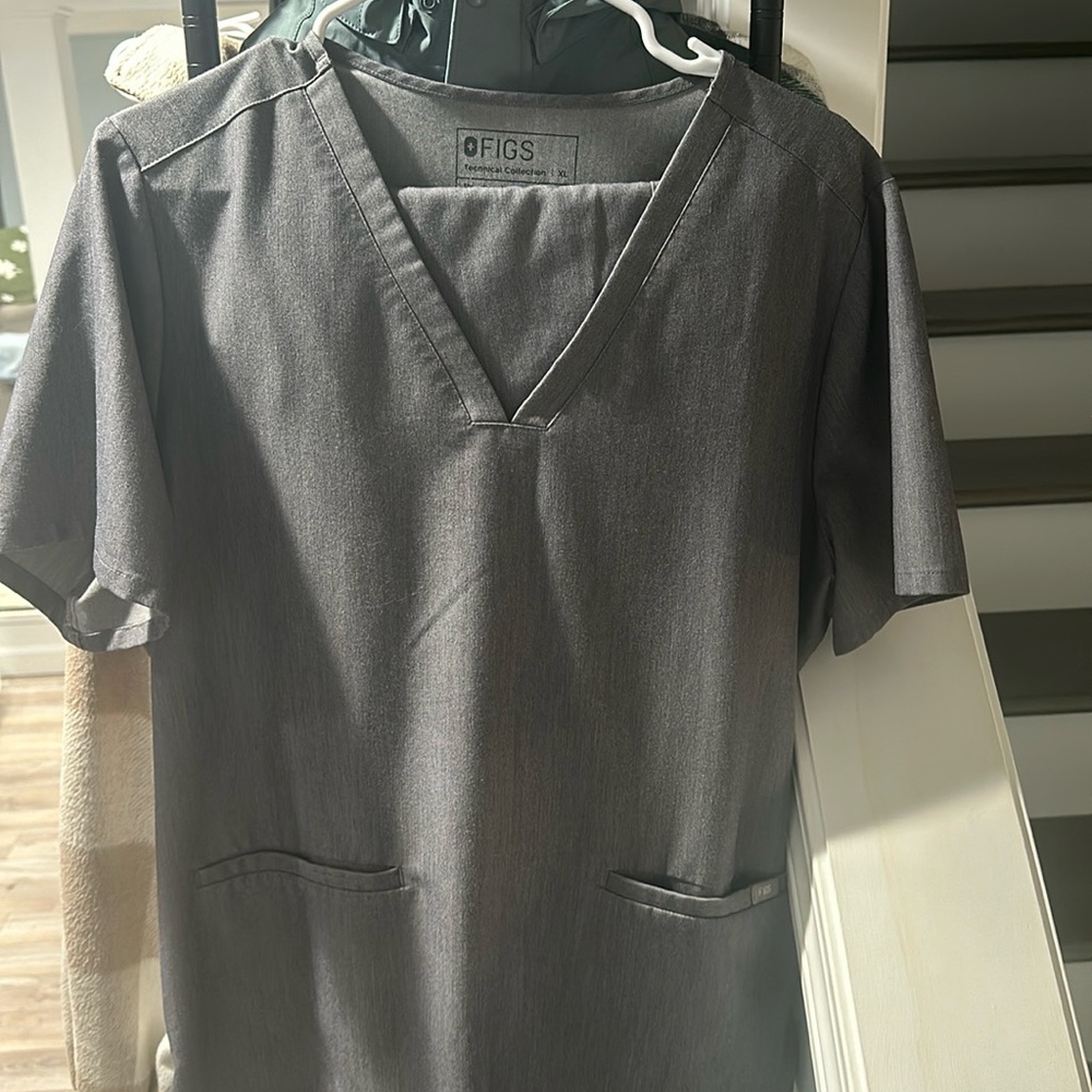 Figs grey scrub top